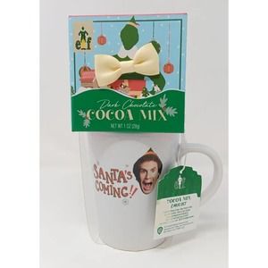 Modern Gourmet Foods Elf "Santa's Coming" Stoneware Mug & Cocoa Mix Gift Set
